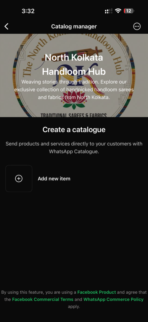 WhatsApp catalogue creation feature for small business